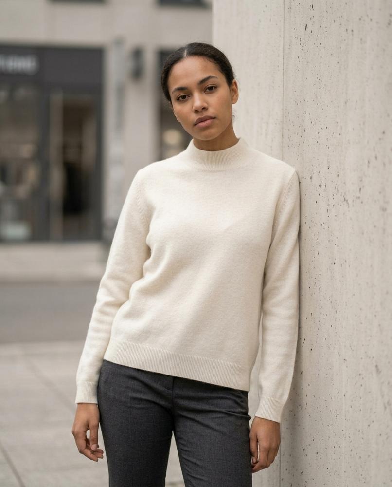 Nelly24 - Kasil | Feingestrickt Hochgeschlossen Pullover Damen