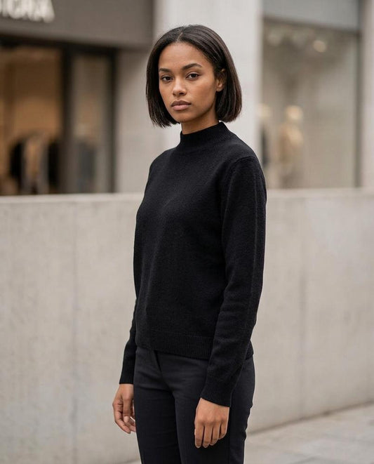 Nelly24 - Kasil | Feingestrickt Hochgeschlossen Pullover Damen
