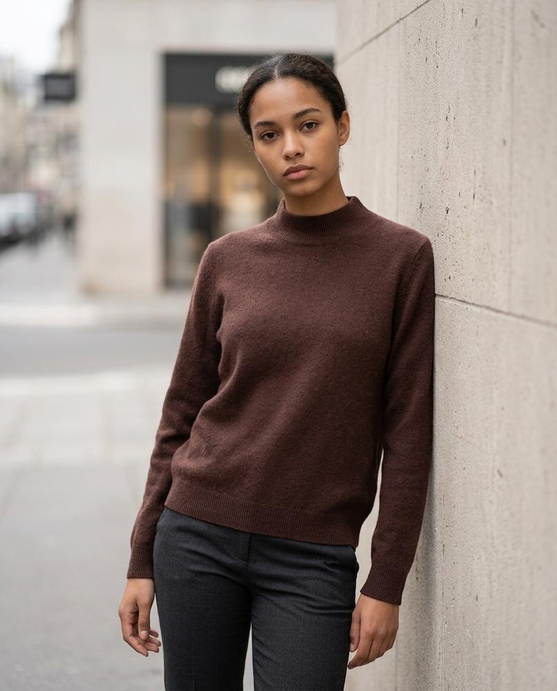 Nelly24 - Kasil | Feingestrickt Hochgeschlossen Pullover Damen