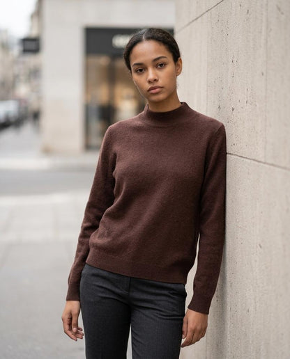 Nelly24 - Kasil | Feingestrickt Hochgeschlossen Pullover Damen