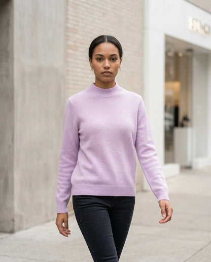 Nelly24 - Kasil | Feingestrickt Hochgeschlossen Pullover Damen