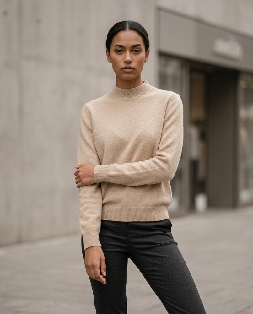 Nelly24 - Kasil | Feingestrickt Hochgeschlossen Pullover Damen