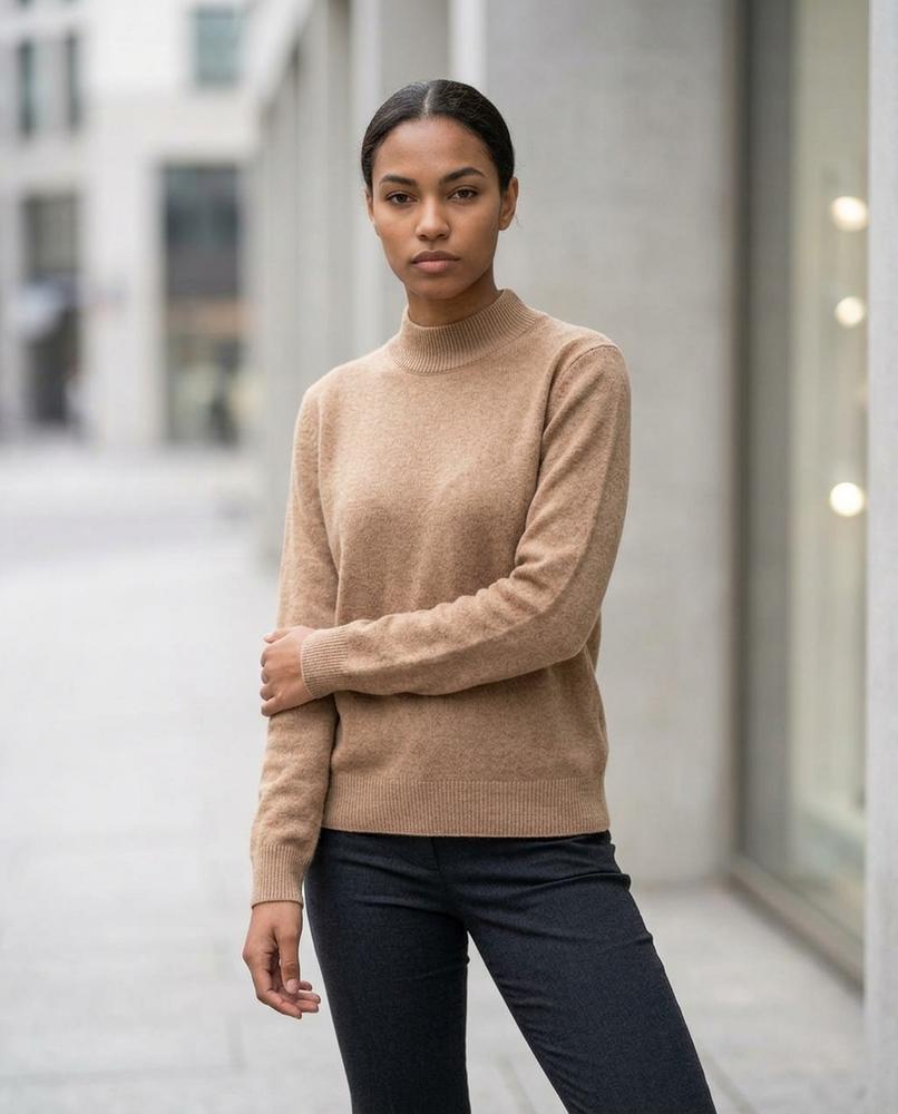 Nelly24 - Kasil | Feingestrickt Hochgeschlossen Pullover Damen