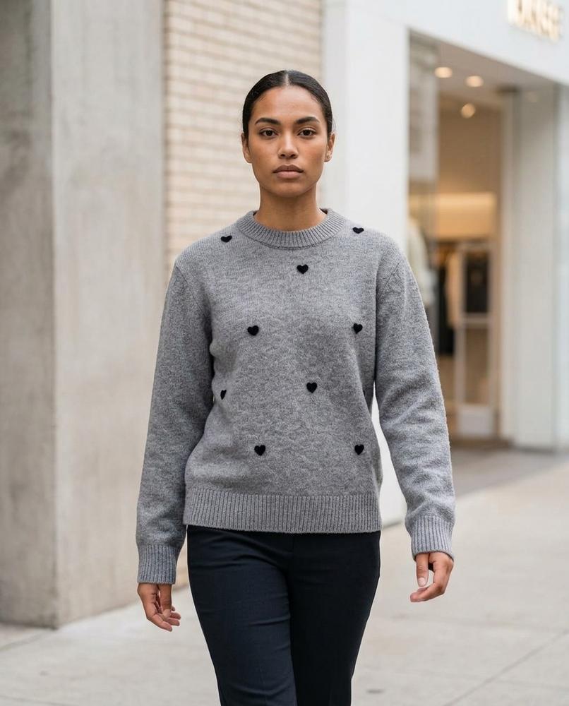 Nelly24 - Lakar | Kurzärmlig Gemustert Pullover Damen