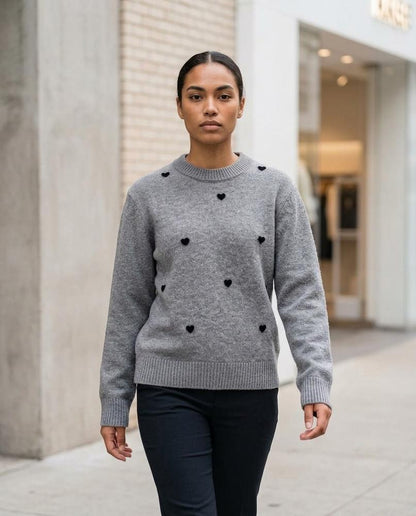 Nelly24 - Lakar | Kurzärmlig Gemustert Pullover Damen