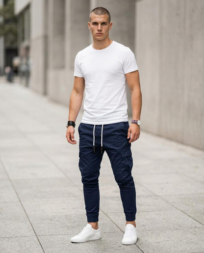 Nelly24 - Allan | Zulaufend Funktional Hose Herren