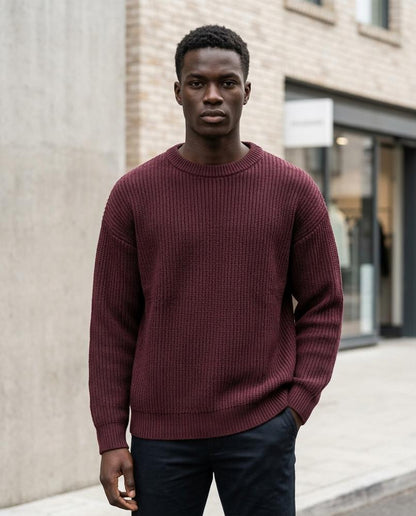 Nelly24 - Nedar | Gerippt Locker Pullover Herren