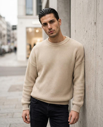 Nelly24 - Nedar | Gerippt Locker Pullover Herren