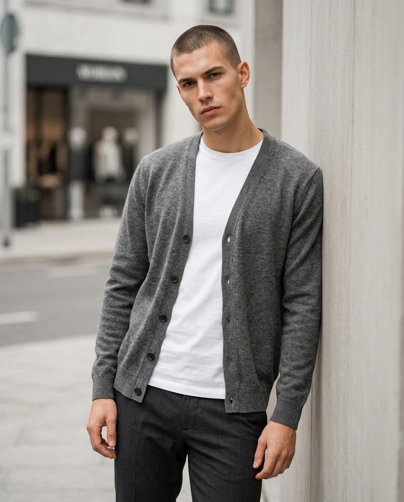 Nelly24 - Kamer | Feingestrickt Geknöpft Cardigan Herren