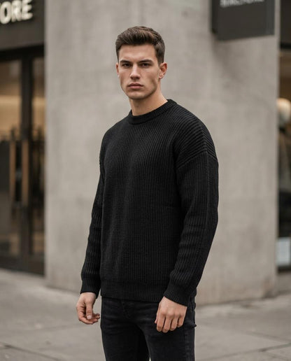 Nelly24 - Nedar | Gerippt Locker Pullover Herren