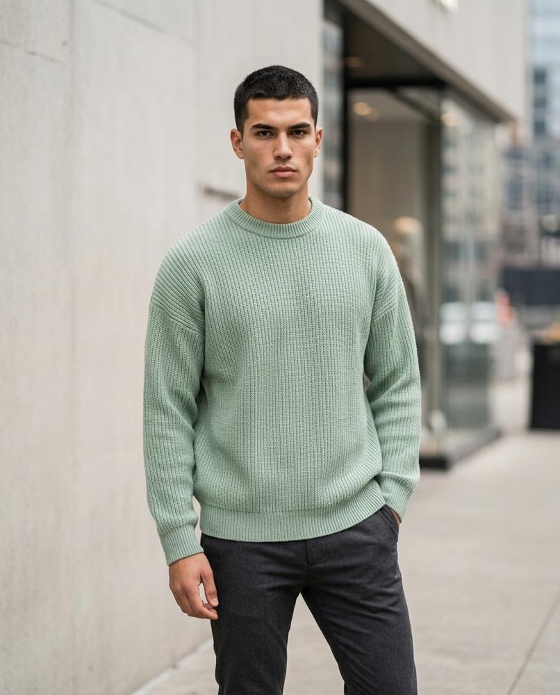Nelly24 - Nedar | Gerippt Locker Pullover Herren