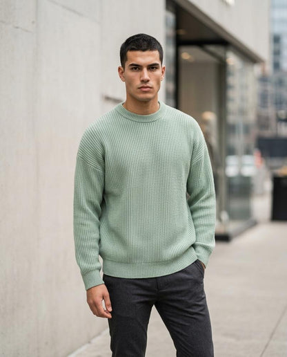 Nelly24 - Nedar | Gerippt Locker Pullover Herren