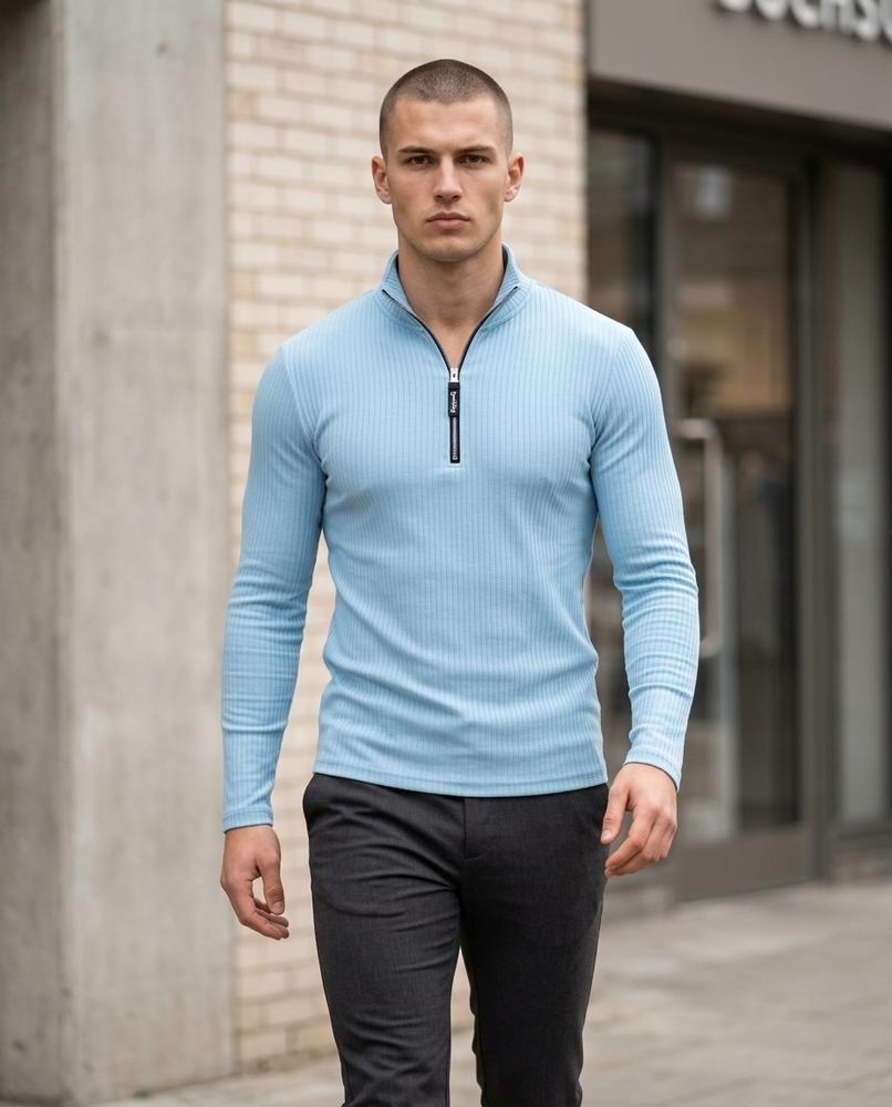 Nelly24 - Lyser | Gerippt Tailliert Pullover Herren