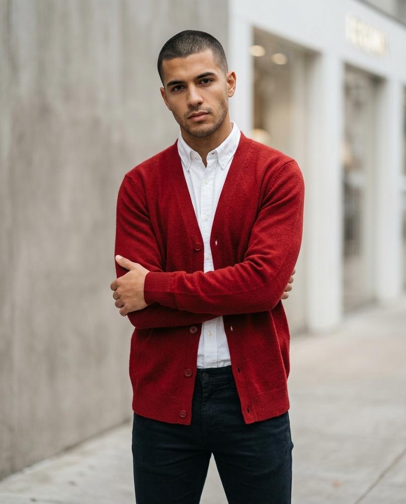 Nelly24 - Kamer | Feingestrickt Geknöpft Cardigan Herren