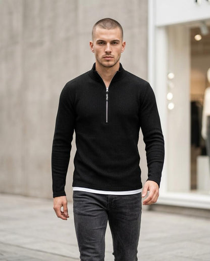 Nelly24 - Lyser | Gerippt Tailliert Pullover Herren