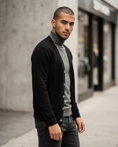 Nelly24 - Kamer | Feingestrickt Geknöpft Cardigan Herren