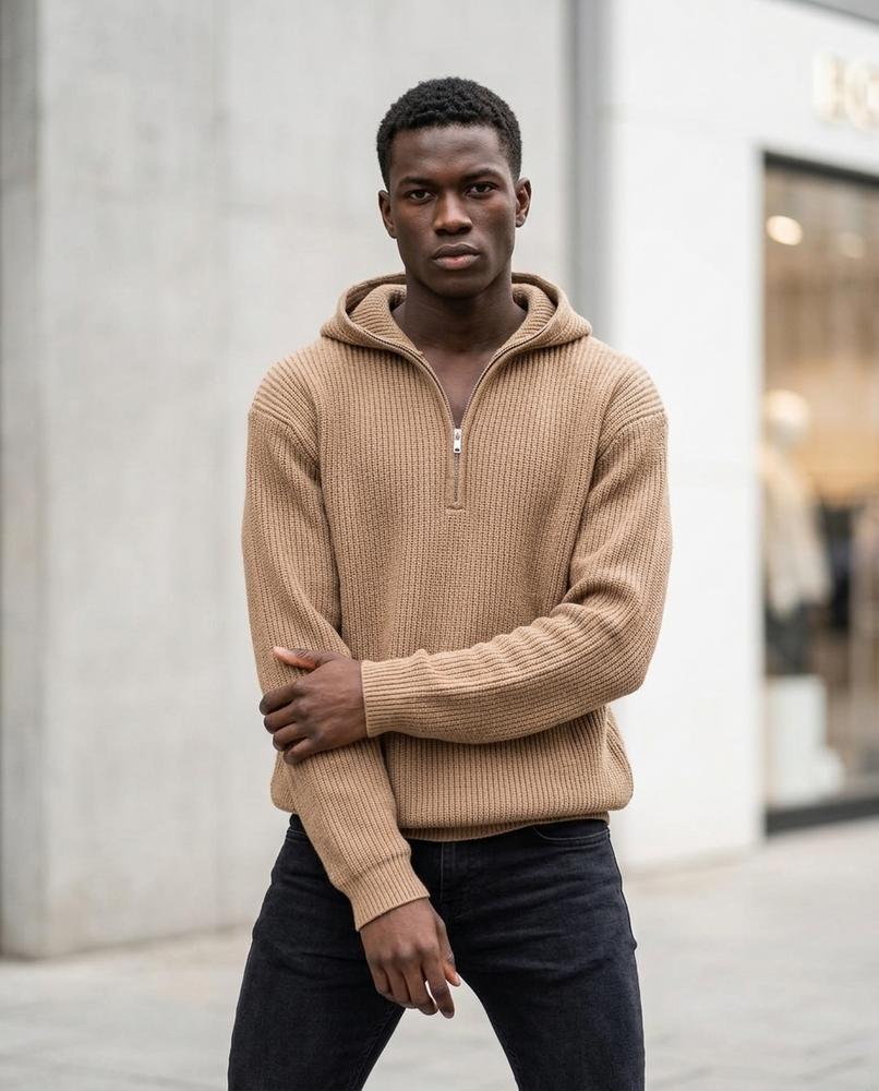 Nelly24 - Conav | Gerippt Locker Hoodie Damen